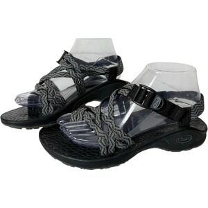 Chaco ZX2 Classic Sandals Women's‎ Sz 7 US Double Strap Toe Loop Black White